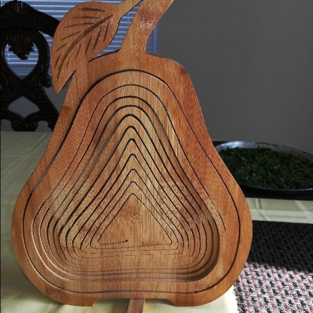 Wooden hammock style fruit basket